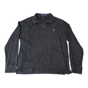 Polo‎ Ralph Lauren Estate Rib 1/4 Zip Shirt Embroidered Jockey Longsleeve Mens M